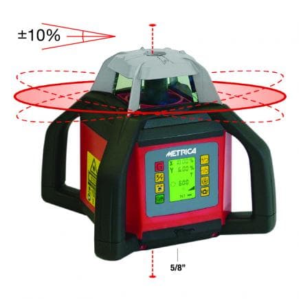 METRICA 61345 - LASER ROTATIF AUTO-NIVELANT AVEC PLAN INCLINABLE 4 POIGNÉES