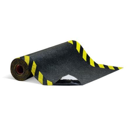 NEW PIG GRPSB36201-BK - Tapis de sol absorbant et adh'esif PIG® Grippy® avec bandes de signalisation