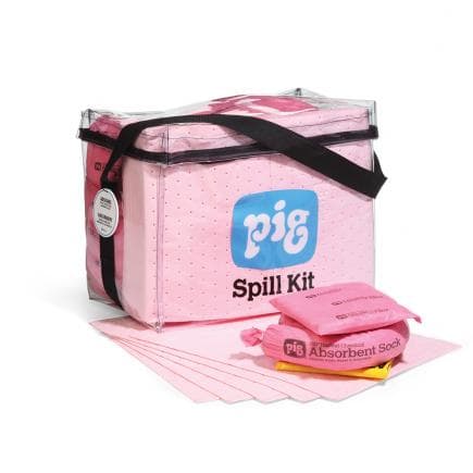 NEW PIG KITL351 - Kit d'absorbants cubique transparent pour produits chimiques