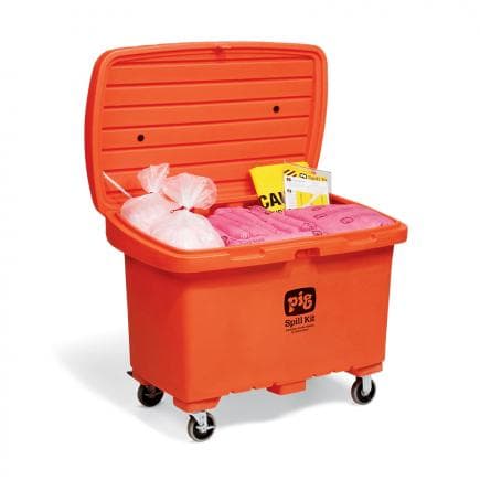 NEW PIG KIT379-OR - Kit pour déversements dans un conteneur de stockage à haute visibilité