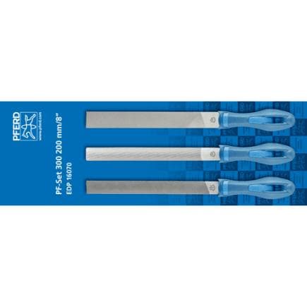 PFERD TOOLS 11202300 - Assortiment de limes avec manche 200/300 mm pour bricoleurs et artisans exigeants (3 pcs.)