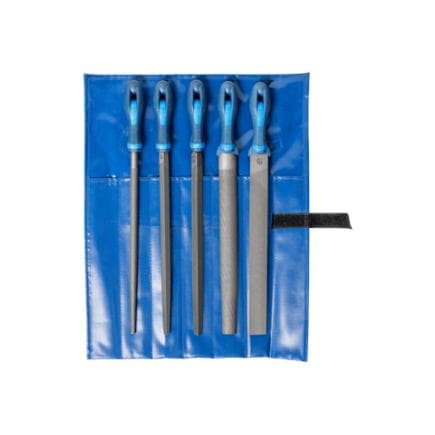PFERD TOOLS 11800551 - Assortiment de limes d’atelier en étui enroulable 300 mm, taille 1 pour enlèvement de matière grossier, dégrossissage (5 pcs.)