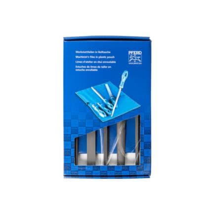 PFERD TOOLS 11801541 - Assortiment de limes d’atelier WRU en étui enroulable 250 mm, taille 1 pour enlèvement de matière grossier, dégrossissage...