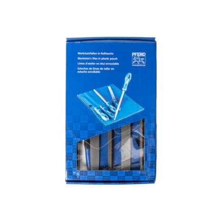 PFERD TOOLS 11801543 - Assortiment de limes d’atelier WRU en étui enroulable 250 mm, taille 3 pour usinage de précision et de finition (5 pcs.)