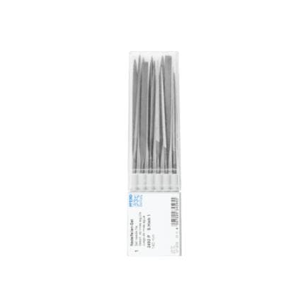 PFERD TOOLS 12712003 - Jeu de limes aiguille de précision en coffret en plastique 140 mm, taille suisse 1, moyennes (12 pcs.)