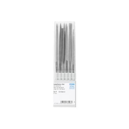PFERD TOOLS 12712004 - Jeu de limes aiguille de précision en coffret en plastique 140 mm, taille suisse 2, moyennes fines (12 pcs.)