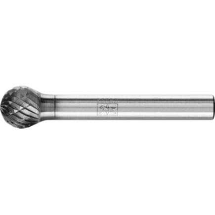 PFERD TOOLS 21112524 - Fraise sur tige en carbure, forme sphérique KUD, Ø de tige 6 mm, Z3P, usinage universel, moyenne, denture croisée HICOAT
