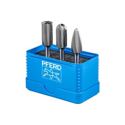 PFERD TOOLS 21901312 - Jeu de petites fraises sur tige en carbure haute performance 1312 MICRO, Ø 12 mm, Ø de tige 6 mm, pour usinage de précision...
