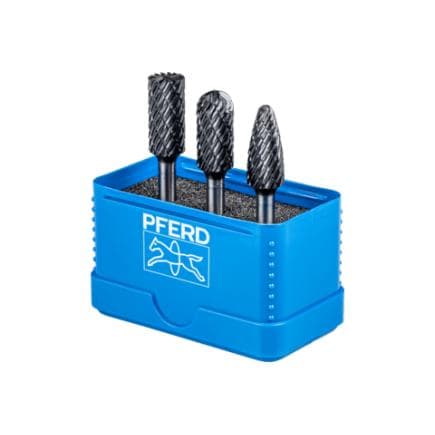 PFERD TOOLS 21901415 - Jeu de fraise lime carbure hautes performances 1414 ALLROUND HC-FEP, Ø de tige 6 mm, usinage universel, denture grossière...