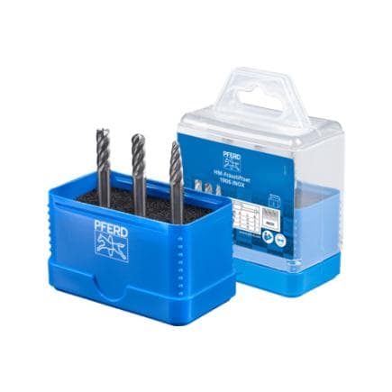 PFERD TOOLS 21901906 - Jeu de fraises sur tige en carbure hautes performances 1906 INOX, Ø de fraise 6 mm, Ø de tige 6 mm, pour l’acier inoxydable...