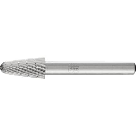 PFERD TOOLS 22450136 - Fraise lime HSS forme conique à bout arrondi L, tige Ø 6 mm Z 3, usinage universel, moyenne, fine, brise-copeaux