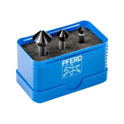 PFERD TOOLS 25202158 - Jeu de fraises coniques HSS DIN 335 C 90° avec revêtement HICOAT HC-FEP (3 pcs.)