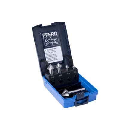 PFERD TOOLS 25202191 - Jeu de fraises coniques HSS UGT DIN 335 C 90° à pas inégal (5 pcs.)