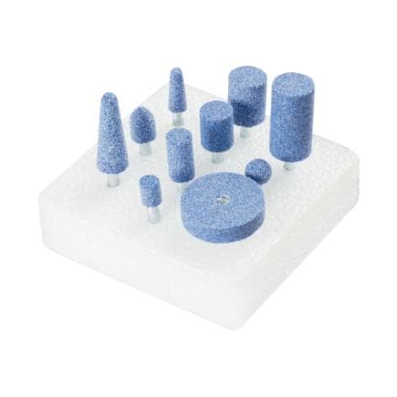 PFERD TOOLS 33920135 - Jeu de meules sur tige TOUGH tige Ø 6 mm CO46 pour matériaux difficiles à usiner (10 pcs.)