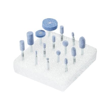 PFERD TOOLS 33920235 - Jeu de meules sur tige TOUGH tige Ø 3 mm, CO80 pour matériaux difficiles à usiner (15 pcs.)