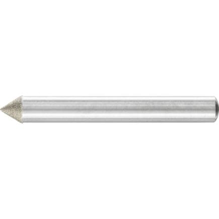 PFERD TOOLS 36470126 - Meule sur tige diamant conique à bout pointu moyenne pour chanfreinage/ébavurage/enfonçage