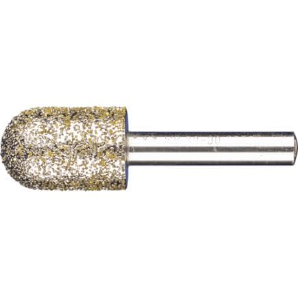PFERD TOOLS 36476068 - Meule sur tige diamant cylindrique à bout arrondi très grossière pour le meulage de fonte grise et à graphite sphéroïdal