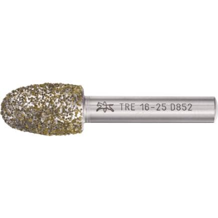PFERD TOOLS 36803967 - Meule sur tige diamant goutte à bout arrondi très grossière pour le meulage de fonte grise et à graphite sphéroïdal