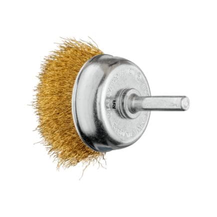 PFERD TOOLS 43740164 - Brosse boisseau non torsadée TBU tige Ø 6 mm fil de laiton Ø 0,20 perceuses