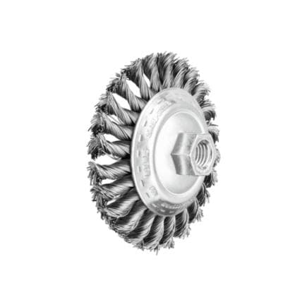 PFERD TOOLS 43313001 - Brosse conique torsadée KBG M14 fil d'acier Ø 0,50 mm meuleuse d'angle (lot multiple)