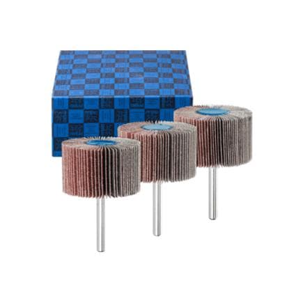 PFERD TOOLS 44498004 - Jeu de roues à lamelles corindon Ø 50x30 mm, tige Ø 6 mm, A60, 80, 120 pour ponçage fin et finition (3 pcs.)