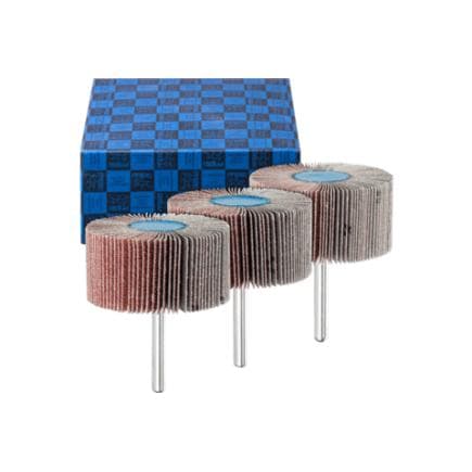 PFERD TOOLS 44498005 - Jeu de roues à lamelles corindon Ø 60x30 mm, tige Ø 6 mm, A60, 80, 120 pour ponçage fin et finition (3 pcs.)