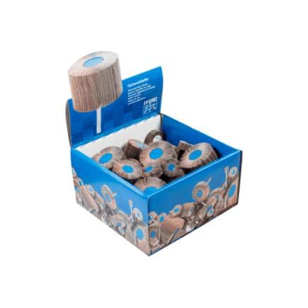 PFERD TOOLS 44590001 - Jeu de roues à lamelles FSO 5400 Ø 40 à 80 mm, largeur 15 à 40 mm, granulométrie 60 à 150 (40 pcs.)