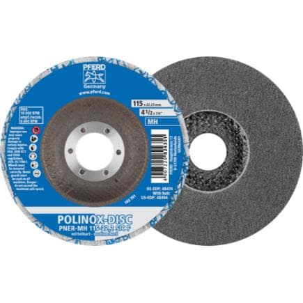 PFERD TOOLS 44690722 - Disque en non-tissé comprimé POLINOX PNER alésage Ø 22,23 mm mi-tendre SIC fin pour la finition (lot multiple)