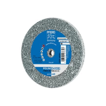 PFERD TOOLS 44691621 - Roue en non-tissé comprimée POLINOX PNER alésage Ø 6 mm tendre A grossière pour la finition (lot multiple)