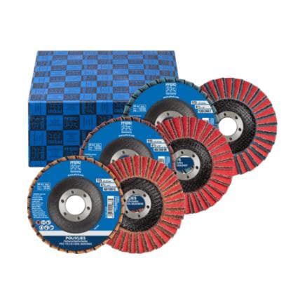 PFERD TOOLS 44698008 - Jeu de disques à lamelles POLIVLIES PVZ, céramique, Ø 115 mm, alésage Ø 22,23 mm, CO-COOL 60/G, 80/M, 120/F