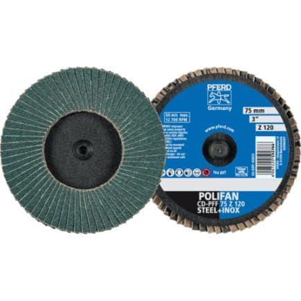 PFERD TOOLS 47202534 - Mini-POLIFAN à grain zircon COMBIDISC CDR pour acier trempé (lot multiple)