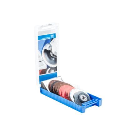 PFERD TOOLS 49350072 - Jeu de COMBICLICK Ø 125 mm M14 pour travaux de dégrossissage jusqu'au polissage pour meuleuse d'angle (19 pcs.)