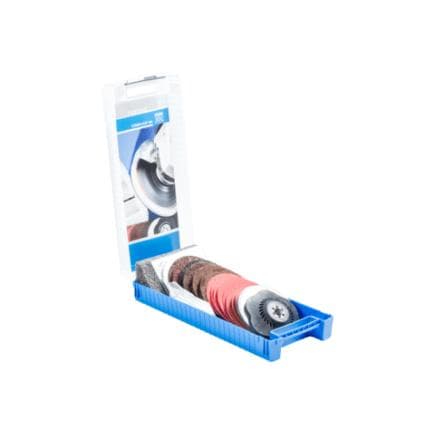 PFERD TOOLS 49350073 - Jeu de COMBICLICK Ø 115 mm 5/8-11 pour travaux de dégrossissage jusqu’au polissage pour meuleuse d’angle (19 pcs.)