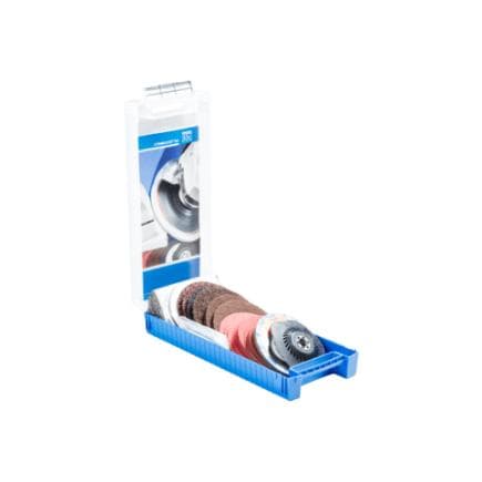 PFERD TOOLS 49350074 - Jeu de COMBICLICK Ø 125 mm 5/8-11 pour travaux de dégrossissage jusqu’au polissage pour meuleuse d’angle (19 pcs.)