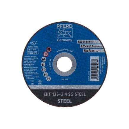 PFERD TOOLS 61340382 - Disque à tronçonner EHT droit gamme performance SG STEEL pour acier (lot multiple)