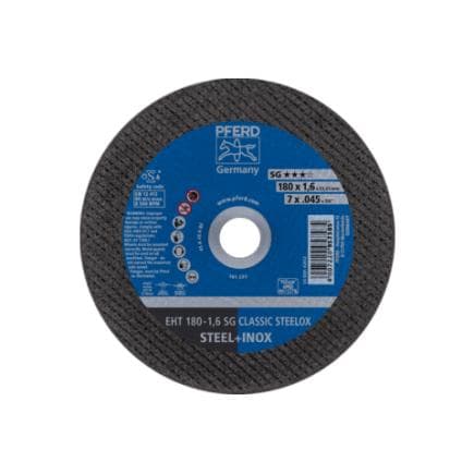 PFERD TOOLS 61341106 - Disque à tronçonner EHT droit gamme performance SG CLASSIC STEELOX pour acier/VA (lot multiple)
