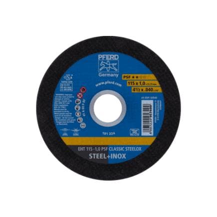 PFERD TOOLS 61715150 - Disque à tronçonner EHT droit gamme universelle PSF CLASSIC STEELOX pour acier/VA (lot multiple)
