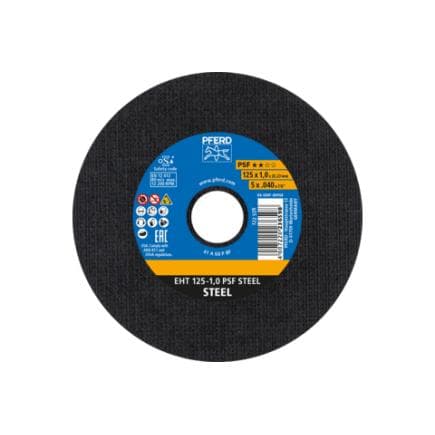 PFERD TOOLS 69198291 - Disque à tronçonner EHT droit gamme universelle PSF STEEL pour acier (lot multiple)