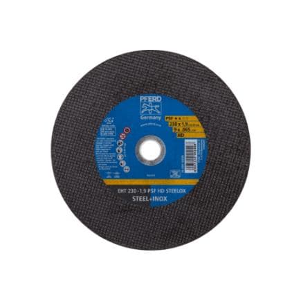 PFERD TOOLS 61728327 - Disque de tronçonnage EHT droit gamme universelle PSF HD STEELOX pour acier/acier inoxydable (lot multiple)