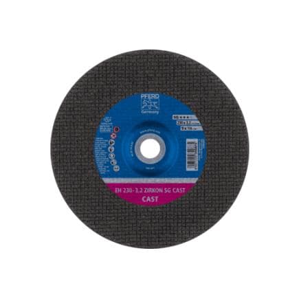 PFERD TOOLS 69120642 - Disque à tronçonner EH à moyeu déporté ZIRKON gamme performance SG CAST pour fonte (lot multiple)