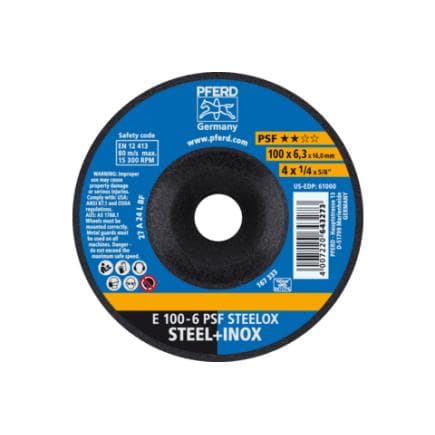 PFERD TOOLS 62011531 - Disque à ébarber E gamme universelle PSF STEELOX pour acier/acier inoxydable (lot multiple)