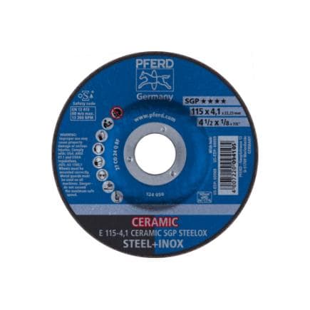 PFERD TOOLS 62100115 - Disque à ébarber E CERAMIC gamme performance SG STEELOX pour acier/acier inoxydable (lot multiple)