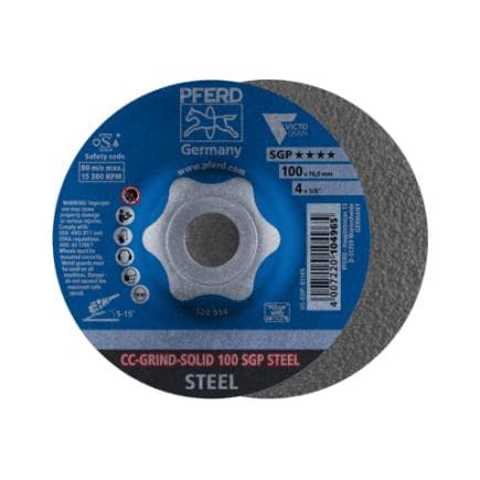 PFERD TOOLS 64187116 - Disque abrasif CC-GRIND SOLID gamme spéciale COARSE SGP STEEL pour acier (lot multiple)