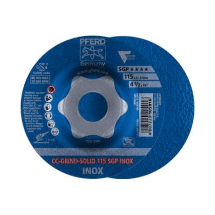 PFERD TOOLS 64189115 - Disque abrasif CC-GRIND SOLID gamme spéciale COARSE SGP INOX pour acier inoxydable (lot multiple)