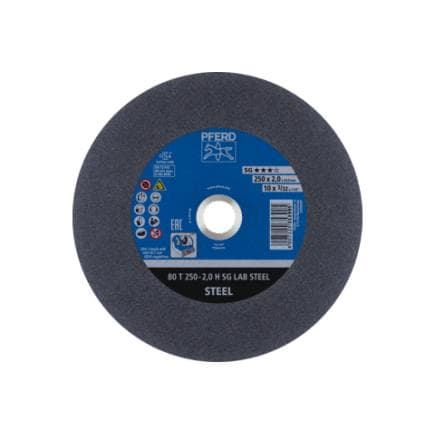 PFERD TOOLS 66300130 - Disque à tronçonner de laboratoire T gamme performance SG LAB STEEL pour acier (lot multiple)