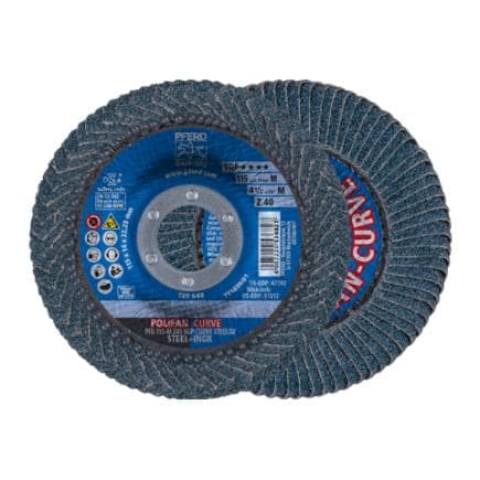 PFERD TOOLS 69398197 - Disque à lamelles POLIFAN CURVE PFR Z SGP STEELOX pour acier/acier inoxydable (lot multiple)