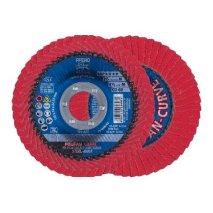 PFERD TOOLS 67689036 - Disque à lamelles POLIFAN CURVE PFR CO SGP STEELOX pour acier/acier inoxydable (lot multiple)