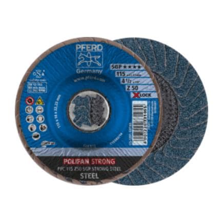PFERD TOOLS 67788118 - Disque à lamelles POLIFAN STRONG PFC conique SGP STEEL pour acier (lot multiple)