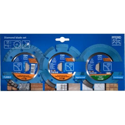 PFERD TOOLS 68300062 - Jeu de disques à tronçonner diamant 115x1,6/1,9 mm PSF Allround (3 pcs.)