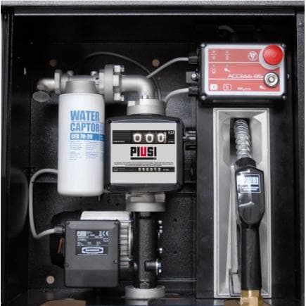 PIUSI F00365050 - Station de distribution diesel avec une pompe E120, compteur K33, pistolet automatique A120 et filtre à eau dans un coffret...